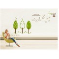 Cartoon Trees with Photo Frame Wall Sticker